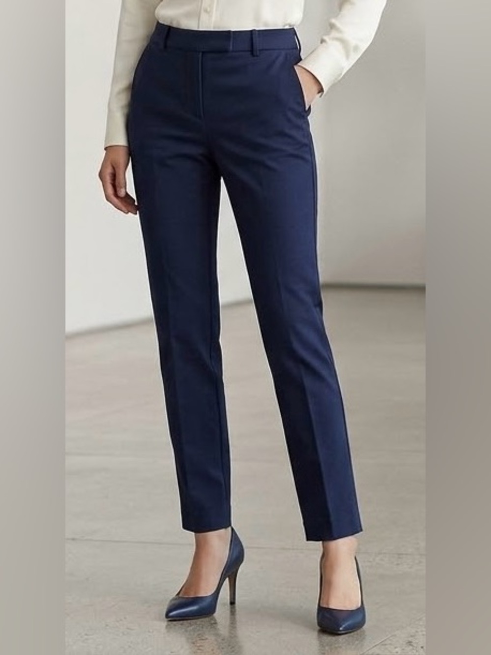 Lauren Ralph Lauren Camaron Navy Blue Dress Pants Size 4